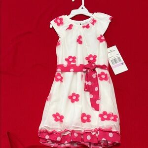 Adorable Pink Floral Kids Dress